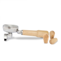 La Pavoni Portafilter Double Spout Inkl. Greb til La Pavoni Cellini Evolution & Botticelli Specialty Espressomaskiner Egetræ