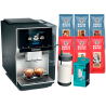 Siemens TP715R07 EQ700 Inox Silver Metallic Espressomaskine Inkl. Mælkebeholder, Plejepakke & 3kg Rigtig Kaffe Mixpakke