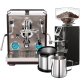 Profitec RIDE Espressomaskine Inkl. Eureka Mignon Libra Chrome/Mat Sort Espressokværn, Knockbox & Mælkekande 0,5L