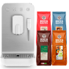 Smeg BCC12WHMEU Espressomaskine Hvid Inkl. 1,8kg Rigtig Kaffe Mixpakke Hele Kaffebønner