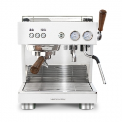 Ascaso Baby T Plus Hvid Espressomaskine Inkl. Eureka Mignon Libra 65 Espressokværn, Baristaudstyr, Vandfilterkande & 1kg Kaffe
