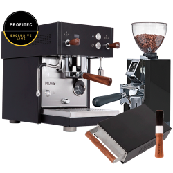 Profitec MOVE Espressomaskine - Exclusive Line Inkl. Eureka Mignon Libra 65 Espressokværn, Knockbox & Rensebørste