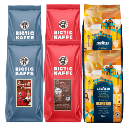 Rigtig Kaffe & Lavazza Mixpakke 6kg Hele kaffebønner