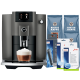 Jura E6 (EC) Dark Inox Espressomaskine Inkl. Pleje, Afkalkning & 3kg Kaffe DK sprog