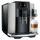 Jura E8 (EC) Platin Espressomaskine Inkl. Startpakke (DK sprog), Mælkebeholder, 3kg Rigtig Kaffe Super Crema & Pleje