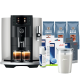 Jura E8 (EC) Platin Espressomaskine Inkl. Startpakke (DK sprog), Mælkebeholder, 3kg Rigtig Kaffe Super Crema & Pleje