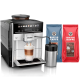 Siemens TE653M11RW EQ6 Plus s300 Espressomaskine Inkl. Mælkebeholder & 2 kg Rigtig Kaffe Hele Kaffebønner
