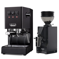 Gaggia Classic E24 Sort Espressomaskine Inkl. Eureka Mignon Zero 55s Mat Sort Espressokværn