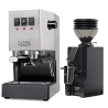Gaggia Classic E24 Stål Espressomaskine Inkl. Eureka Mignon Zero 55s Mat Sort Espressokværn