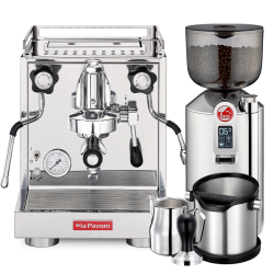 La Pavoni New Cellini Classic LPSCCS01EU Inkl. Espressokværn & Baristaudstyr