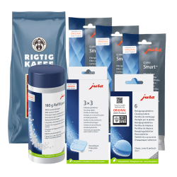 Jura Plejepakke - Claris Smart Inkl. 1kg Rigtig Kaffe Super Crema Hele kaffebønner