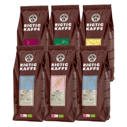 Rigtig Kaffe Organic Mixpakke 2,4kg Hele kaffebønner