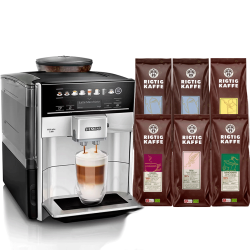 Siemens TE653M11RW EQ6 Plus s300 Espressomaskine Inkl. 6x400g Rigtig Kaffe Organic