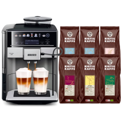 Siemens TE655203RW EQ6 Plus s500 Espressomaskine Inkl. 6x400g Rigtig Kaffe Organic