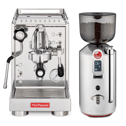 La Pavoni Mini Cellini LPSMCS01EU Espressomaskine Inkl. La Pavoni Prosumer Chrome Espressokværn