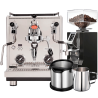 Profitec Drive Espressomaskine Inkl. Eureka Mignon Libra Chrome/Mat Sort Espressokværn & Baristaudstyr