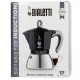 Bialetti Moka Induktion 6 Kop. Espressokande Sort Inkl. Club House Tulipano Espresso m. Underkop Mat Brun 7 cl 2 Stk