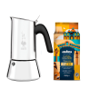 Bialetti Venus Elegance 4 Kop. Espressokande Stål Inkl. Lavazza Tales of Italy Canal Grande 226,8g Formalet kaffe