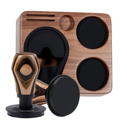 Normcore V4 Tamper med Fjeder & Titaniumsbelægning 58 mm Flerfarvet Træ