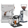 Ascaso Steel Duo Plus Poleret Stål Espressomaskine Inkl. Eureka Espressokværn & Baristapakke