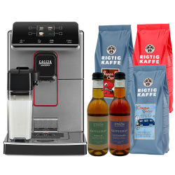 Gaggia Magenta Prestige Glazed Grey Espressomaskine Inkl. 3kg Rigtig Kaffe Hele kaffebønner & Stavn Sirup 2 Stk.