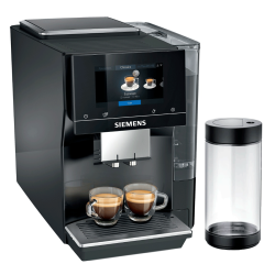 Siemens TP713R19 EQ700 Classic Piano Sort Espressomaskine Inkl. Siemens Mælkebeholder Glas 0,7L