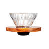 Hario V60-01 Glas Dripper Oliventræ 1 Kop.
