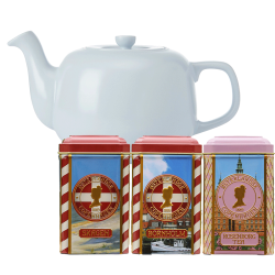 La Cafetière 0,6 L Tebrygger Himmelblå Inkl. Østerlandsk Thehus Pyramidetebreve 36 stk