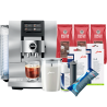 Jura Z10 (EB) Aluminium White Espressomaskine Inkl. Startpakke DK sprog, Rens, Afkalkning, Filter, Mælkebeholder & 3kg Kaffe