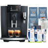 Jura E8 (ED) Cosmic Black Espressomaskine Inkl. Startpakke (DK sprog), Pleje, Filtre, Mælkebeholder & 3kg Super Crema