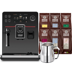 Gaggia Accademia Espressomaskine Inkl. Mælkekande 0,5L & 5x400g Rigtig Kaffe Organic Brun Serie