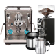 Profitec RIDE Espressomaskine Inkl. Eureka Mignon Libra Chrome/Mat Sort Espressokværn, Knockbox & Mælkekande 0,5L