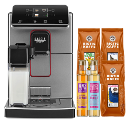Gaggia Magenta Prestige Glazed Grey Espressomaskine Inkl. 3x400g Rigtig Kaffe & Sirup