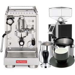 La Pavoni Mini Cellini LPSMCS01EU Inkl. Eureka Mignon Turbo Espressokværn, Baristaudstyr & Kopper