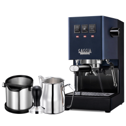 Gaggia Classic E24 Blå Espressomaskine Inkl. Baristaudstyr