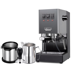 Gaggia Classic E24 Grå Espressomaskine Inkl. Baristaudstyr
