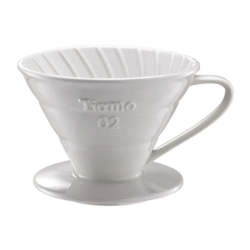 Tiamo Keramik dripper Hvid 2 Kop.