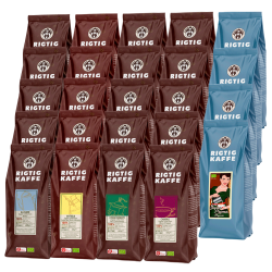 Rigtig Kaffe Økologisk Mixpakke 10kg Hele kaffebønner