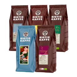 Rigtig Kaffe Økologisk Mixpakke 24kg Hele kaffebønner