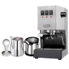 Gaggia Classic E24 Stål Espressomaskine Inkl. Baristaudstyr