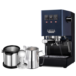 Gaggia Classic E24 Blå Espressomaskine Inkl. Baristaudstyr