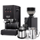 Gaggia Classic E24 Sort Espressomaskine Inkl. Eureka Mignon Zero 55s & Baristaudstyr