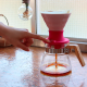 Hario V60 Immersion Switch Dripper Keramik 2 Kop. Pink Inkl. 100 stk. Filtre