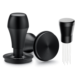 Normcore V4 Tamper med Fjeder, Riller & Titaniumsbelægning 58 mm Inkl. WDT Tool V2 Sort