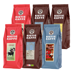 Rigtig Kaffe Mixpakke 2,7kg Hele kaffebønner
