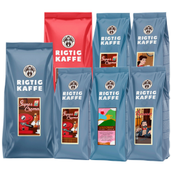 Rigtig Kaffe Mixpakke 4,5kg Hele kaffebønner