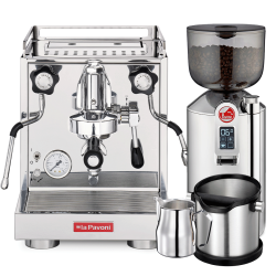 La Pavoni New Cellini Classic LPSCCS01EU Inkl. Espressokværn & Baristaudstyr