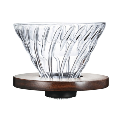 Hario V60-02 Glas Dripper Valnøddetræ 2 Kop.