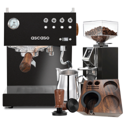Ascaso Steel Duo PID Sort Espressomaskine Inkl. Eureka Mignon Libra 55 Chrome/Mat Sort Espressokværn & Baristaudstyr