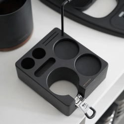 Normcore Kompakt Espresso Tamper Station Sort Asketræ 58 mm